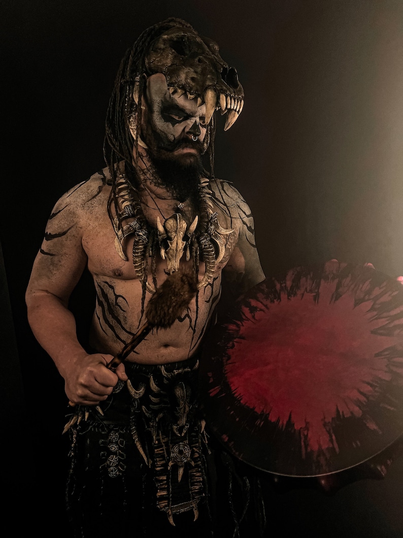 LARP Crafted Fantasy | Post-Apocalyptic Shaman's Handmade Neck Jewelry | Skull Foxes | Goat Horns | Bones