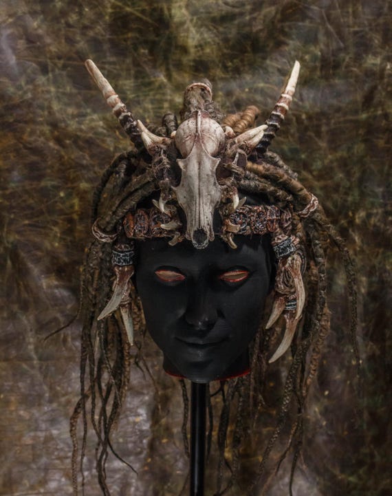 Goat Horn Rune Headdress