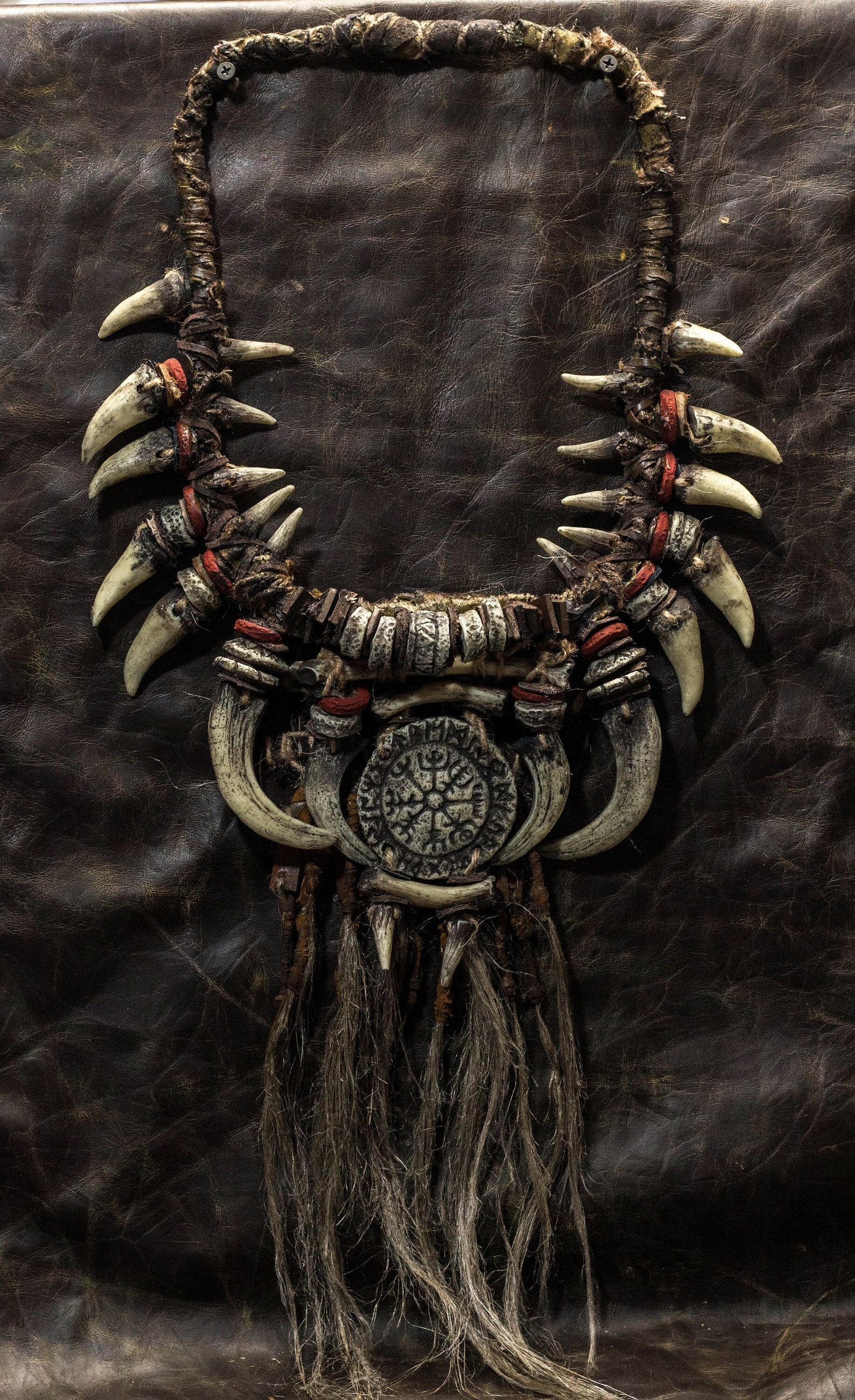 Handmade Fang and Bone Necklace