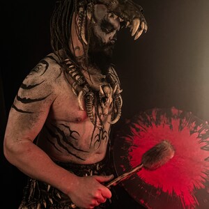 LARP Crafted Fantasy | Post-Apocalyptic Shaman's Handmade Neck Jewelry | Skull Foxes | Goat Horns | Bones