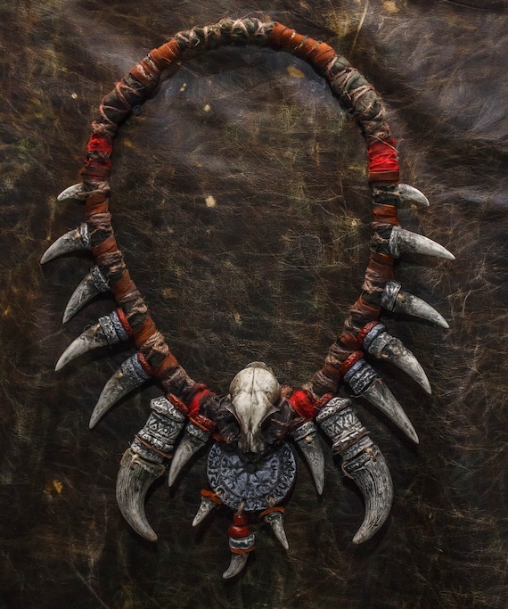Shaman Necklace with Skull Pendant