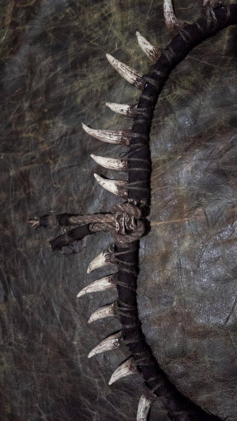 Primal Fox Skull Belt, Ritual Bone Cord for Shaman Cosplay, Tribal LARP ...