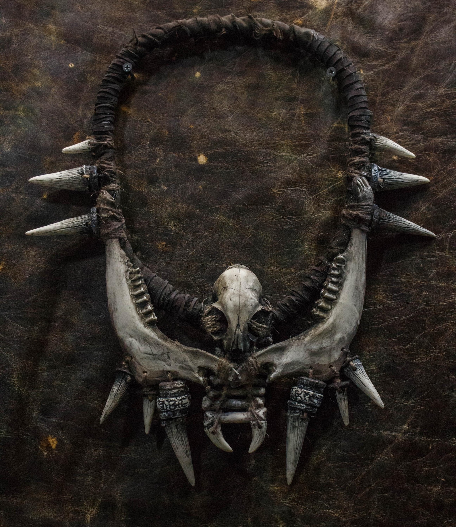 Handcrafted Bone Jaw Necklace