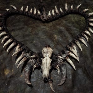 Primal Fox Skull Belt, Ritual Bone Cord for Shaman Cosplay, Tribal LARP ...