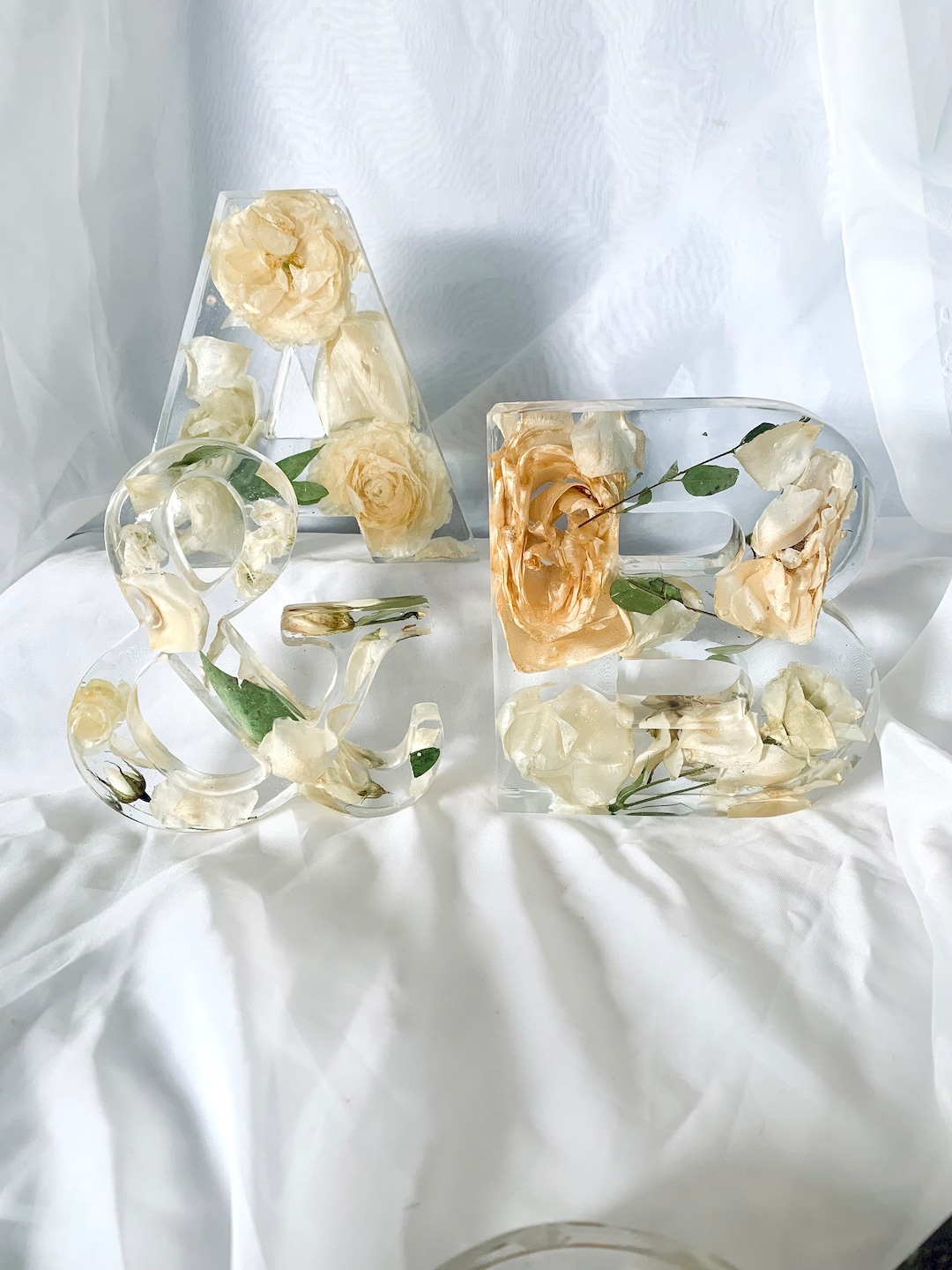 Resin Letters Roses Monogram Resin Letter With Preserved Flowers – Custom Wedding Gift - Etsy