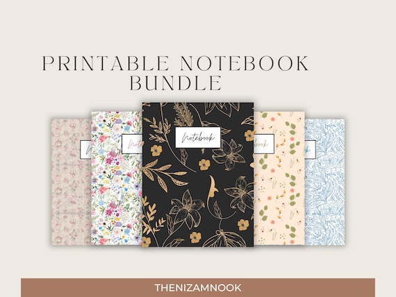 Floral Printable Notebook Bundle – Designs (Digital Download