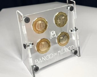exhibidor de monedas del mundial/World Coin Display Case