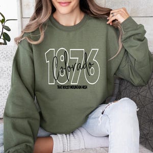Rocky Mountain High 1876 Sweater - Colorado Inspired Crewneck, Colorado Gift, Colorado Vacation Tee, State Sweater, Nature Lover Gift