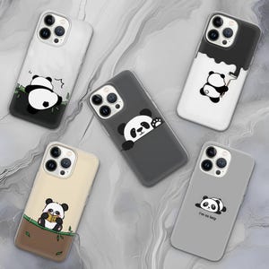 Panda Phone Case Cover for iPhone 16Pro, 15, 14, 13, 12, Samsung S25, S24, S23, S22, A16, A56, A36, A25, Pixel 9Pro, 8