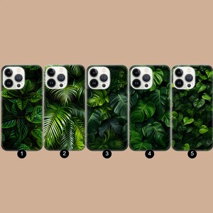 Green leaves  Phone Case Green nature Cover Fern forest iPhone 16 Pro, 15, 14, 13, 12, Google Pixel 9 Pro, 8, Samsung Galaxy S24 fe, A16