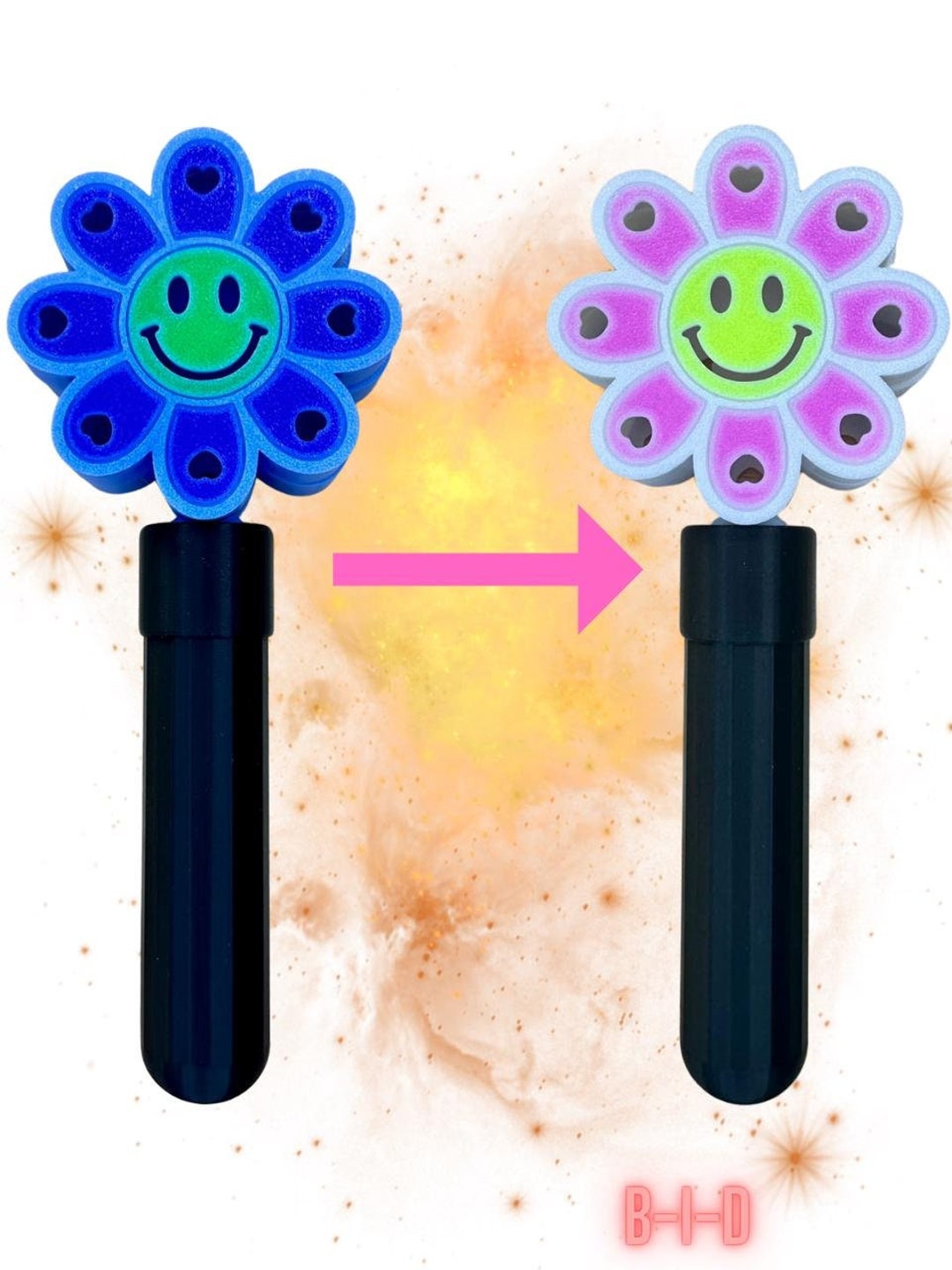 Flower Reusable Magical Bubble & Fizz Bath Bomb Wand Color Changing ...