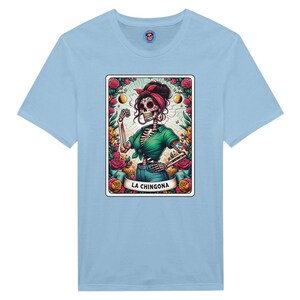 Camiseta com gola redonda "La Chingona" da carta de tarô