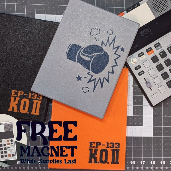 Cubierta de cubierta gráfica de 2 colores para Teenage Engineering EP-133 KO II Sampler Drum Machine Protector de perilla Protector de caja