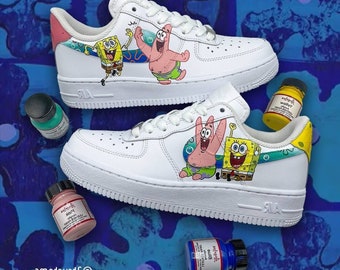 Order now>>> etsneaker.com/king-334 >>>Spongebob Squarepants Air Force 1 Custom air force 1 custom Limited Edition-Perfect Gift,Mother da