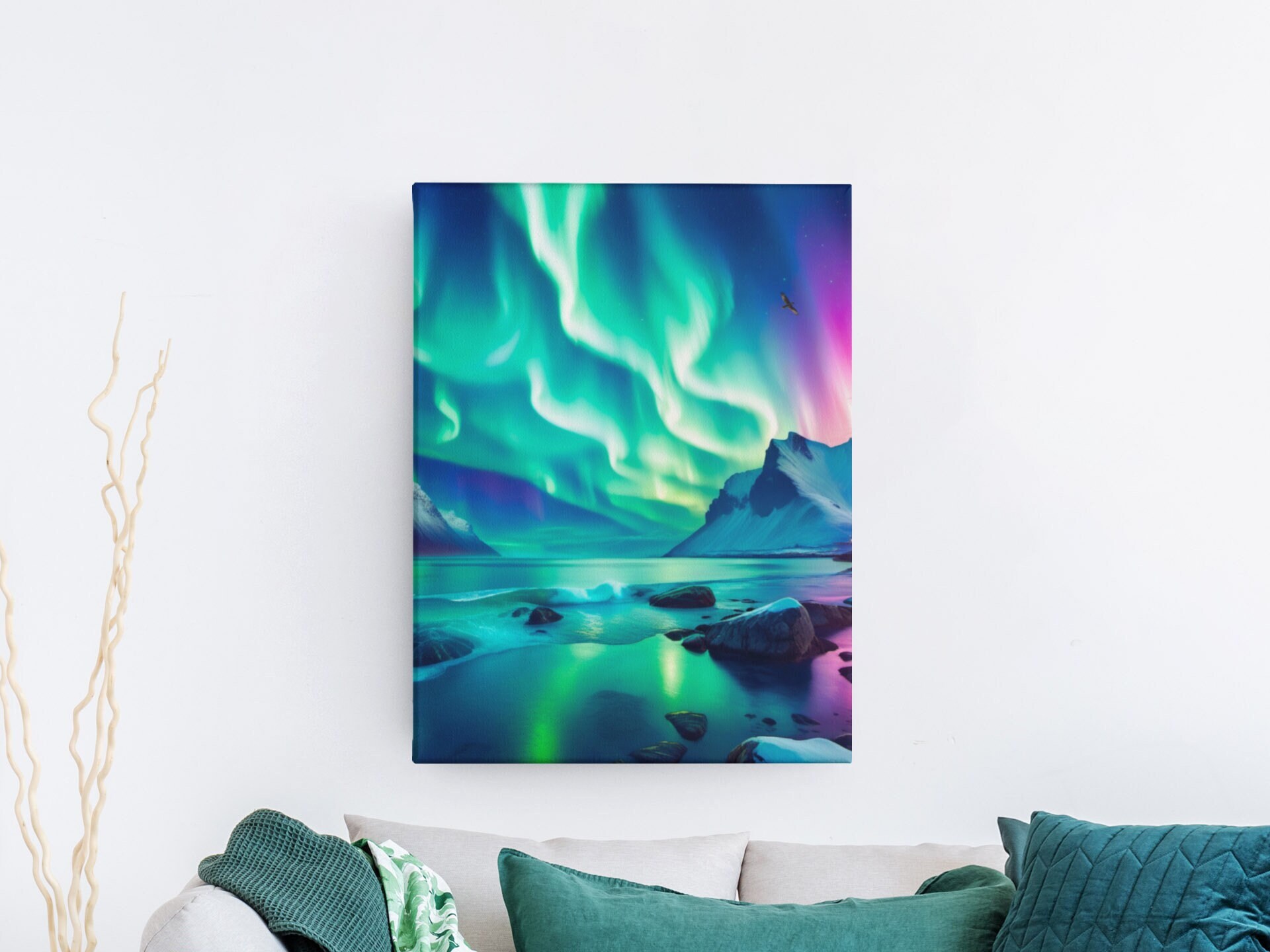 Fantaisie surréaliste des aurores boréales par True North Canvas