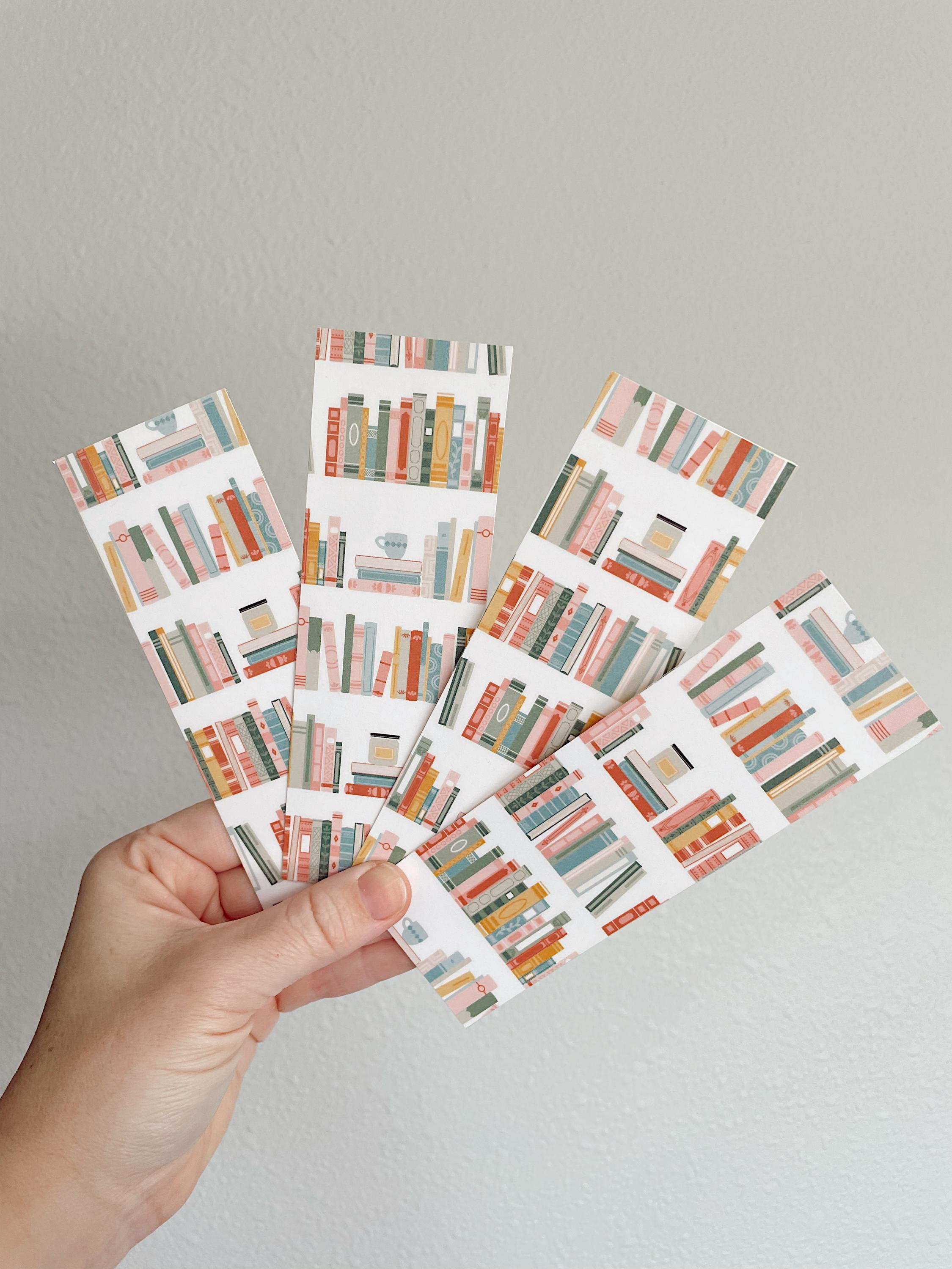 Bookmarks Two Colorful Shelves Bookmark: Two-sided Page Saver - Etsy