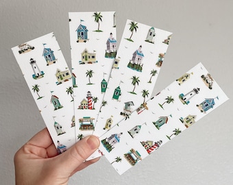 Little Beach Town Bookmark: Two-Sided Page Saver