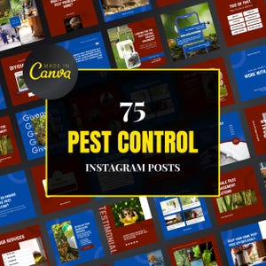 Pest Control Canva Templates | Editable Instagram Post Kit for Exterminators & Rodent Control