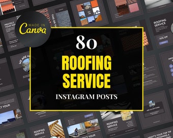 Modelli Canva per aziende di coperture / Post Instagram modificabili per aziende e appaltatori di coperture