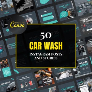 Car Wash Instagram Templates | Editable Canva Posts