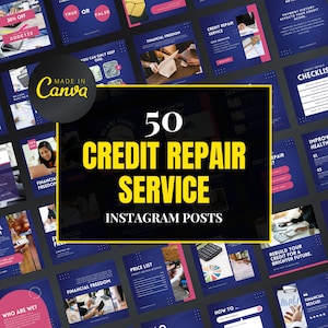 Credit Repair Service Canva Template, Canva Template for Credit Repair, Credit Repair Social Media, credit repair post, credit repair agency