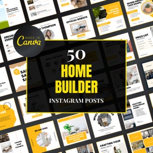 Home Builders Canva Template, House Builders Instagram Posts, Contractor Canva Template, Contractor Posts, Builder Posts, builder company