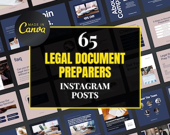 Legal Document Preparers Canva Template, Law Post Template for Instagram, Law Firm Instagram Template, Attorney Posts, Legal Canva Template