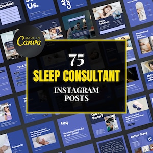 Sleep Consultant Canva Templates | Editable Instagram Posts for Baby Sleep Coaches
