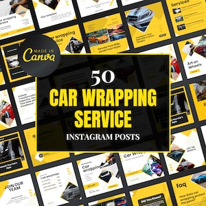 Car wrapping service canva template, auto repair, instagram template, automotive, car wrapping instagram, car service template, instagram