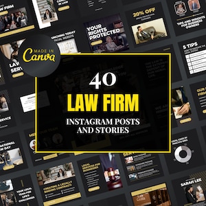 Law firm canva templates, lawyer social media template, lawyer branding, law firm instagram template, Law Firm Marketing, Attorney Marketing