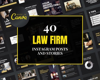 Law firm canva templates, lawyer social media template, lawyer branding, law firm instagram template, Law Firm Marketing, Attorney Marketing