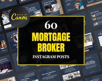 Mortgage Broker Canva template, Mortgage Broker Instagram posts, Mortgage Tips, Loan Officer Social, Mortgage Template, broker social media