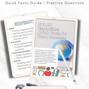 NCLEX Snelle feiten oefenvragen pdf | Studiegids verpleegkundig examen | Directe digitale download | Cheatsheet voorbereiding RN en PN