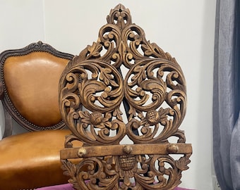 Vintage carved coatrack