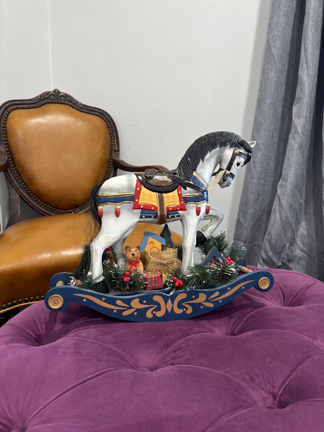 Holiday Rocking Horse Decor - Etsy