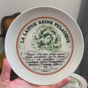 Set of 6 1960’s French language salad plates