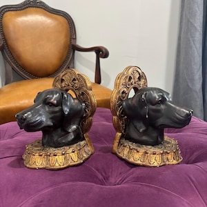 Chocolate lab bookends