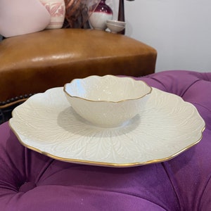 LENOX greenfield pattern chip and dip