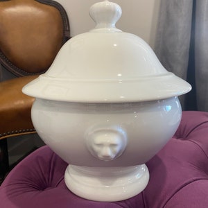 Vintage French lion’s head tureen