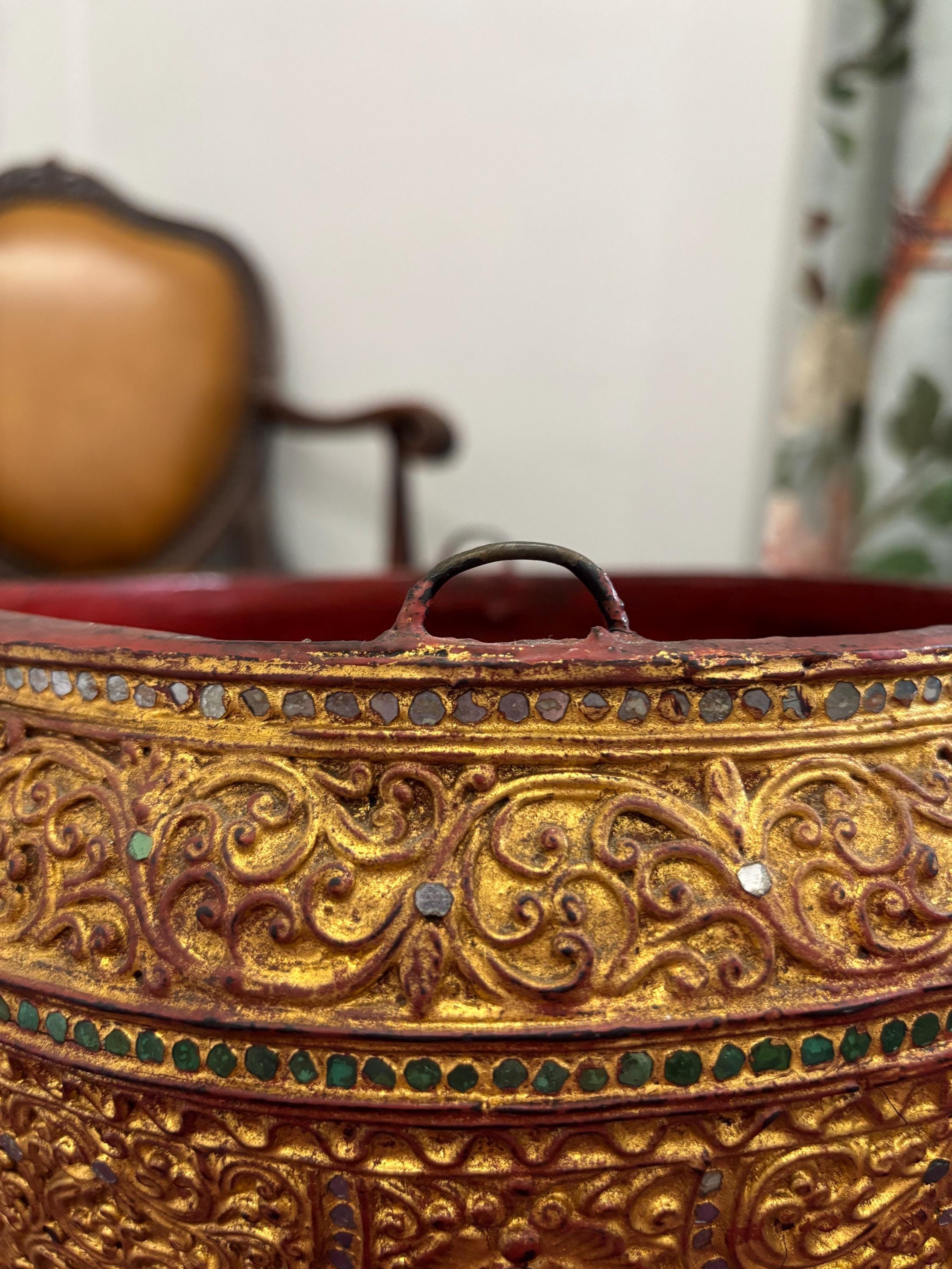 アンティーク　ミャンマー　蓋付き　香草入れ Burmese Container - Etsy