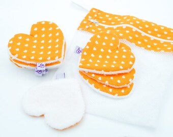 Lingettes pour bébé, lavables et réutilisables, avec sac de linge assorti