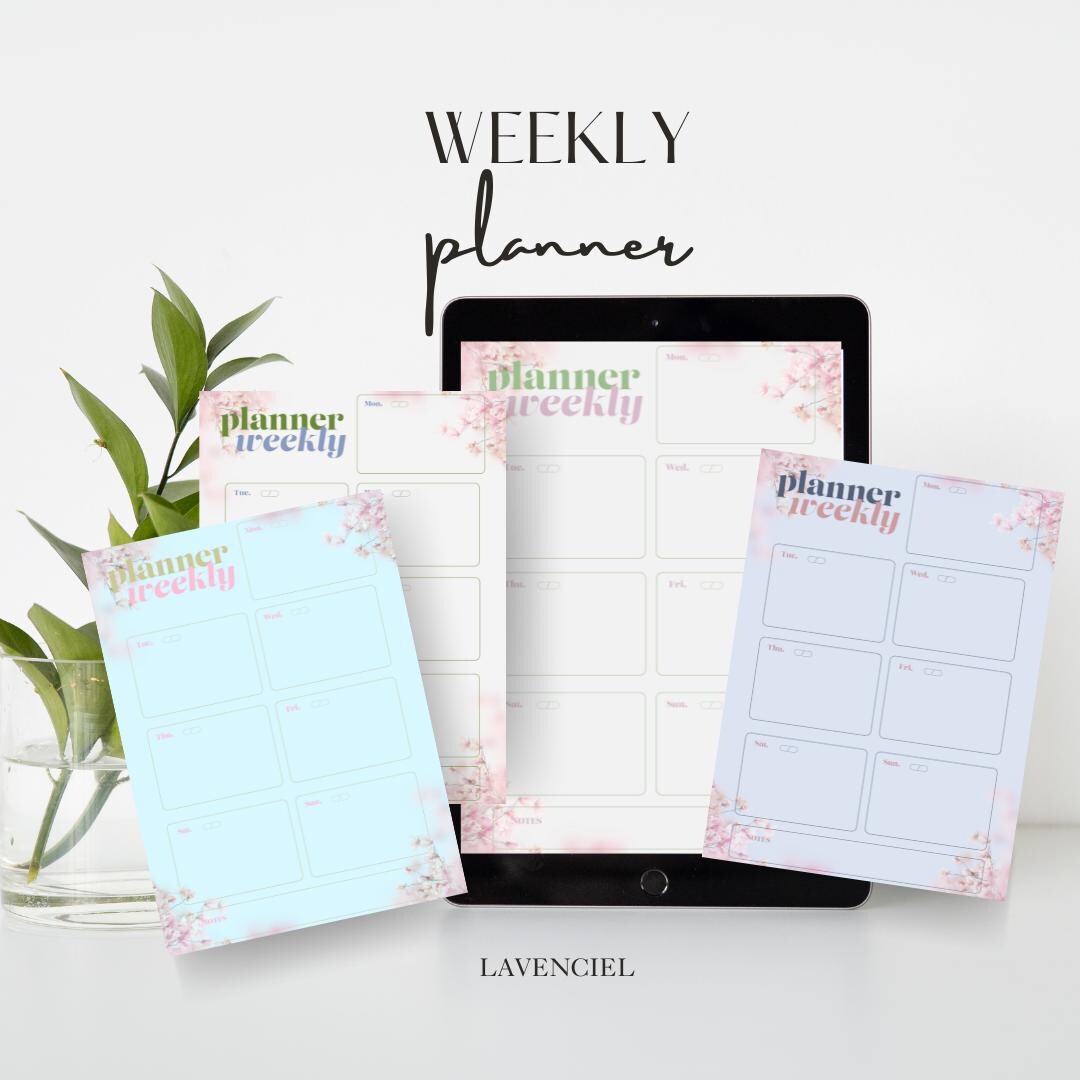 Flower Power Aesthetic Digital - Printable PDF Planner | Goodnotes ...