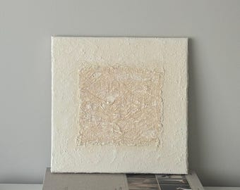 Arte de arcilla de papel Wabi Sabi: lienzo Japandi crudo (12 x 12 pulgadas)