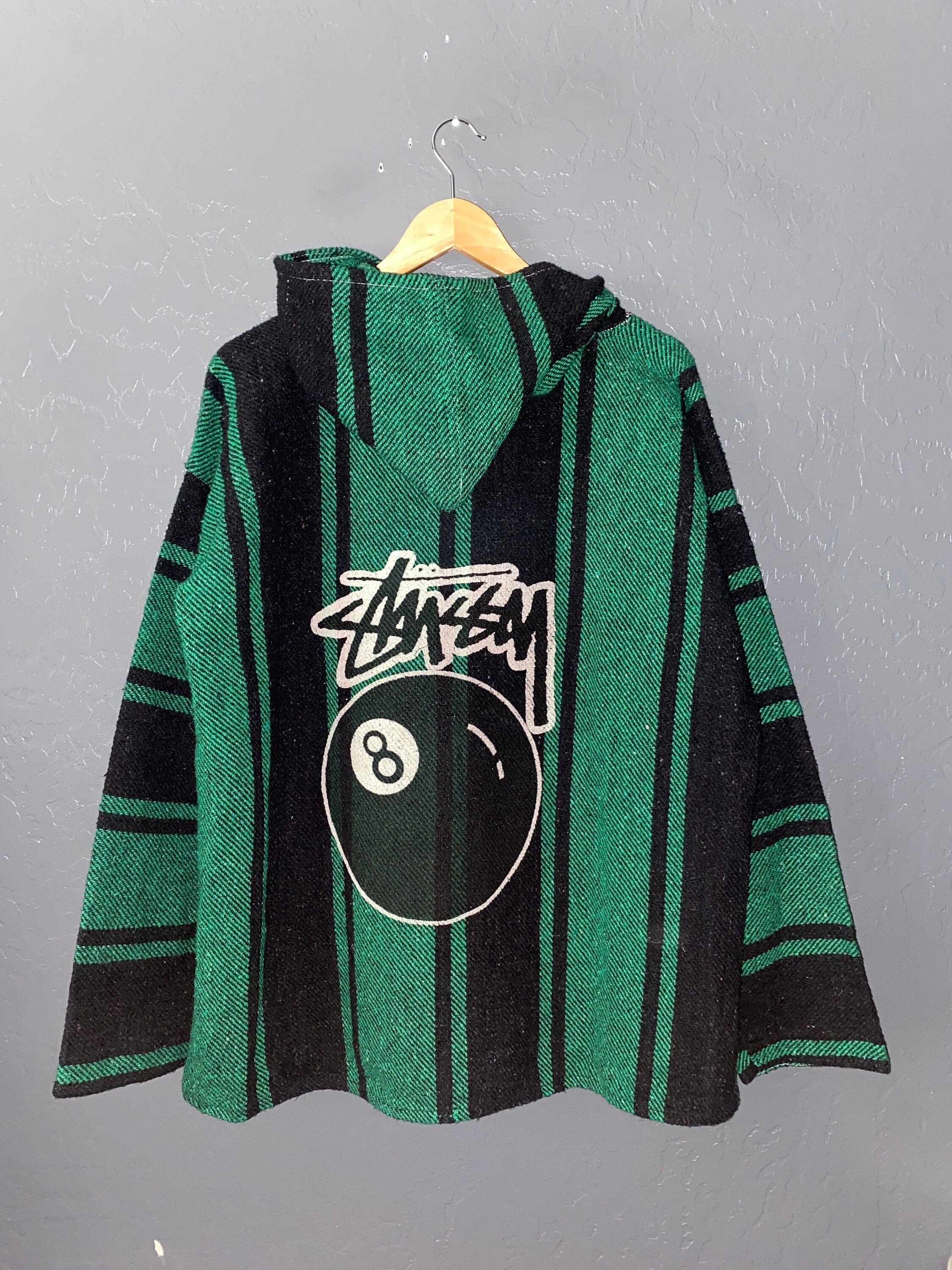 Stussy Baja Hoodie Jacket Vintage Skateboard 90 s Eight 8 Ball Pullover XL Etsy