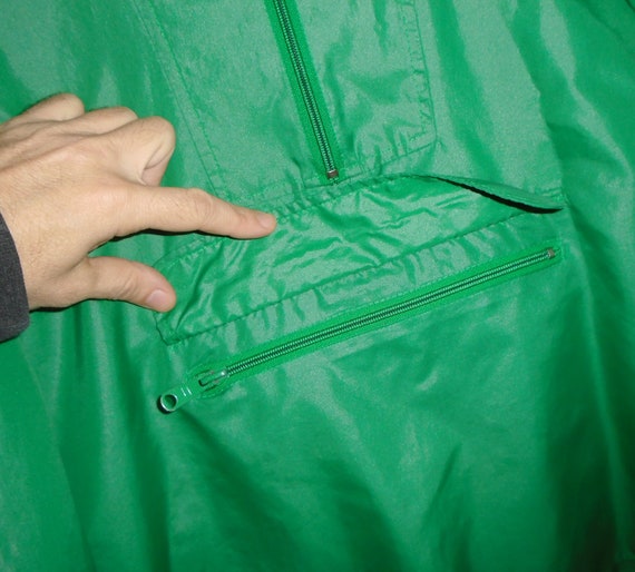 Izod LACOSTE Anorak Jacket Vintage 80's Green  Wi… - image 5