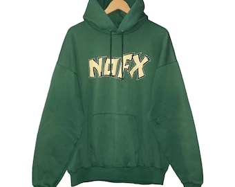 Vintage NOFX Pump Up the Valuum Tour 2000 Hoodie Sweatshirt XL