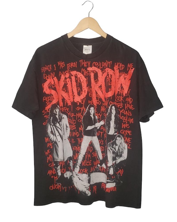 Skid Row 1990 ヴィンテージ Tシャツ Vintage 1990 Skid Row T-shirt: I Survived Live AOP, Size Large - Etsy