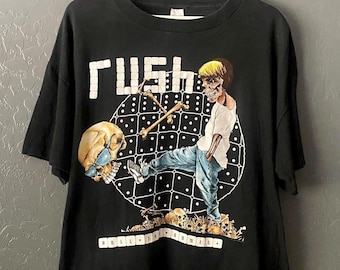 Vintage 1991 Rush Roll the Bones Concert T-shirt - Pushead