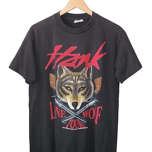 Vintage Hank Williams Jr. Lone Wolf Tour 1990 T-Shirt - Size Large