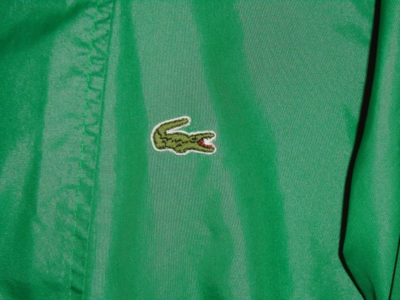 Izod LACOSTE Anorak Jacket Vintage 80's Green  Wi… - image 4